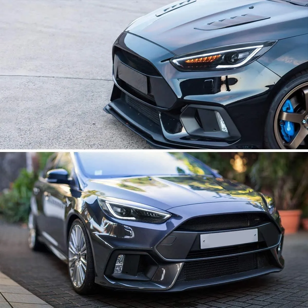 VLAND LED Demon Eye Headlights For Ford Focus 2015-2017 With Sequential Indicators Turn Signals