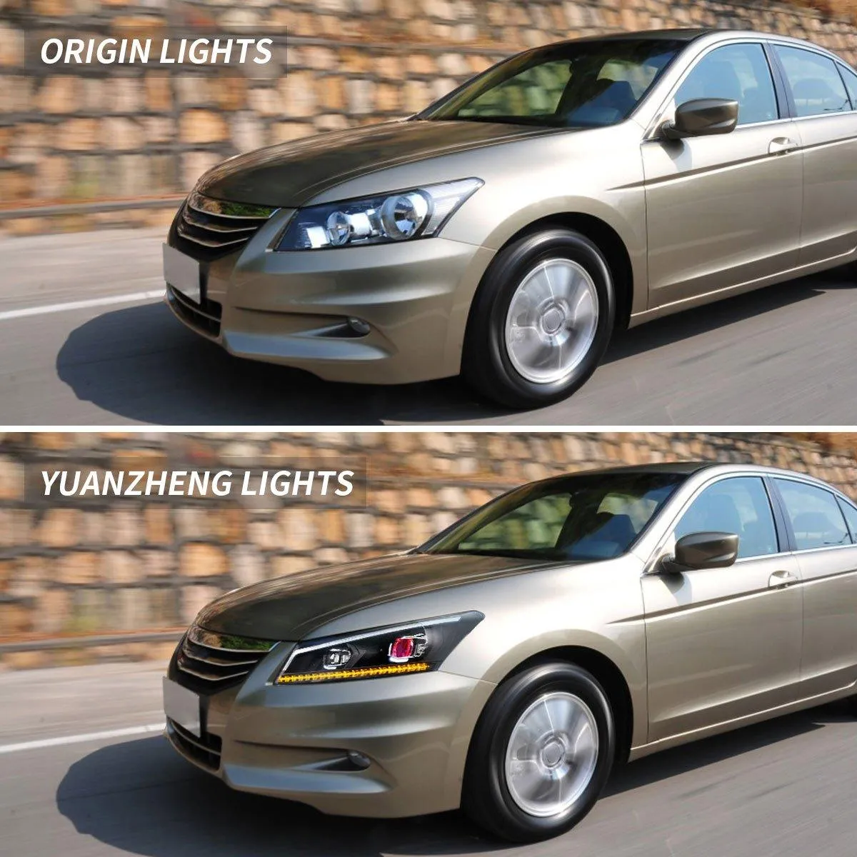 VLAND LED Demon Eye Headlights For Honda Accord 2008-2012 (NOT FOR 2-DOOR COUPE) With Sequential indicators Turn Signals