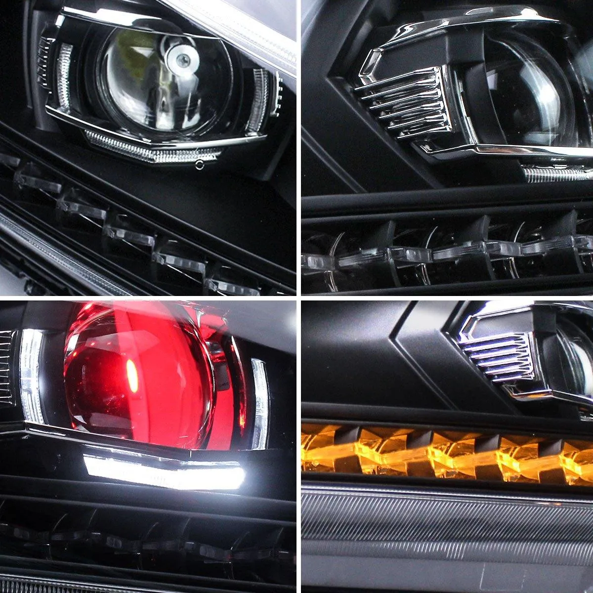 VLAND LED Demon Eye Headlights For Honda Accord 2008-2012 (NOT FOR 2-DOOR COUPE) With Sequential indicators Turn Signals