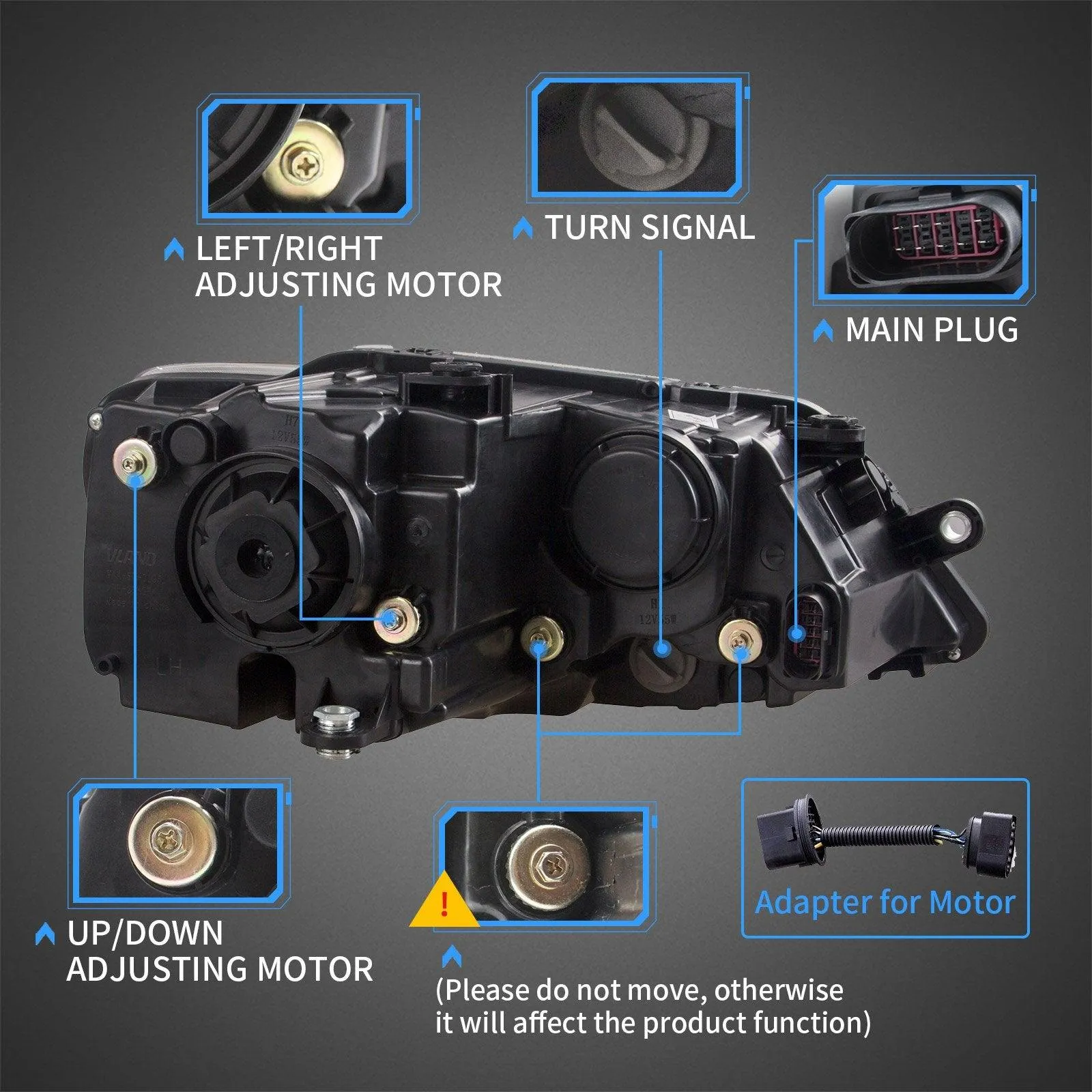 VLAND LED Headlights and Tail Lights Combo For Volkswagen Jetta MK6 2011-2014
