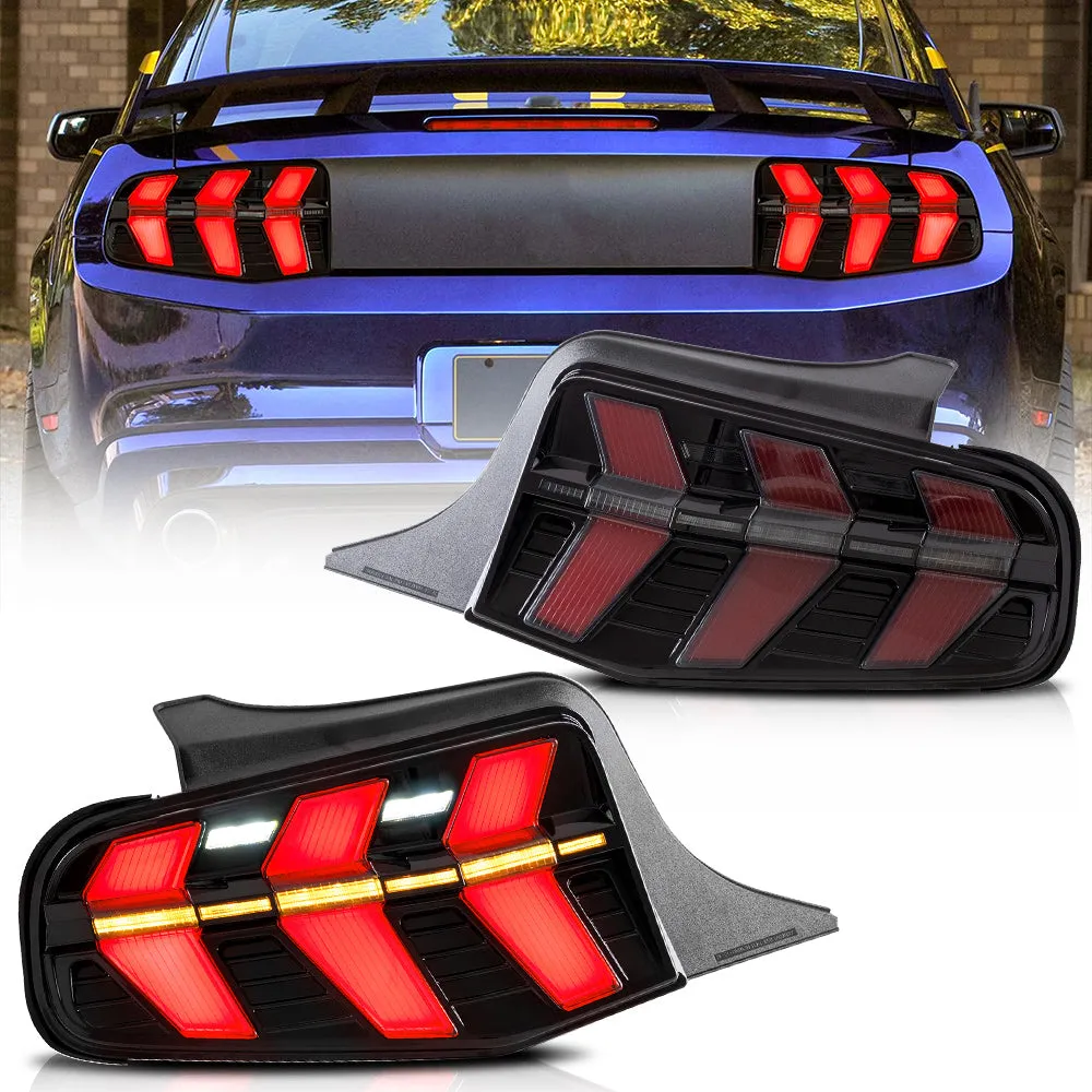 VLAND LED Tail Lights For Ford Mustang 2010-2012 With 7 Lighting Modes [DOT.]