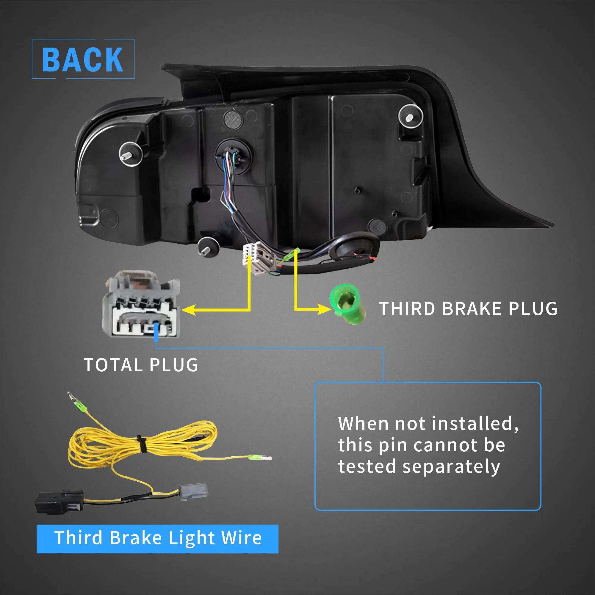 VLAND LED Tail Lights For Ford Mustang 2010-2012 With 7 Lighting Modes [DOT.]
