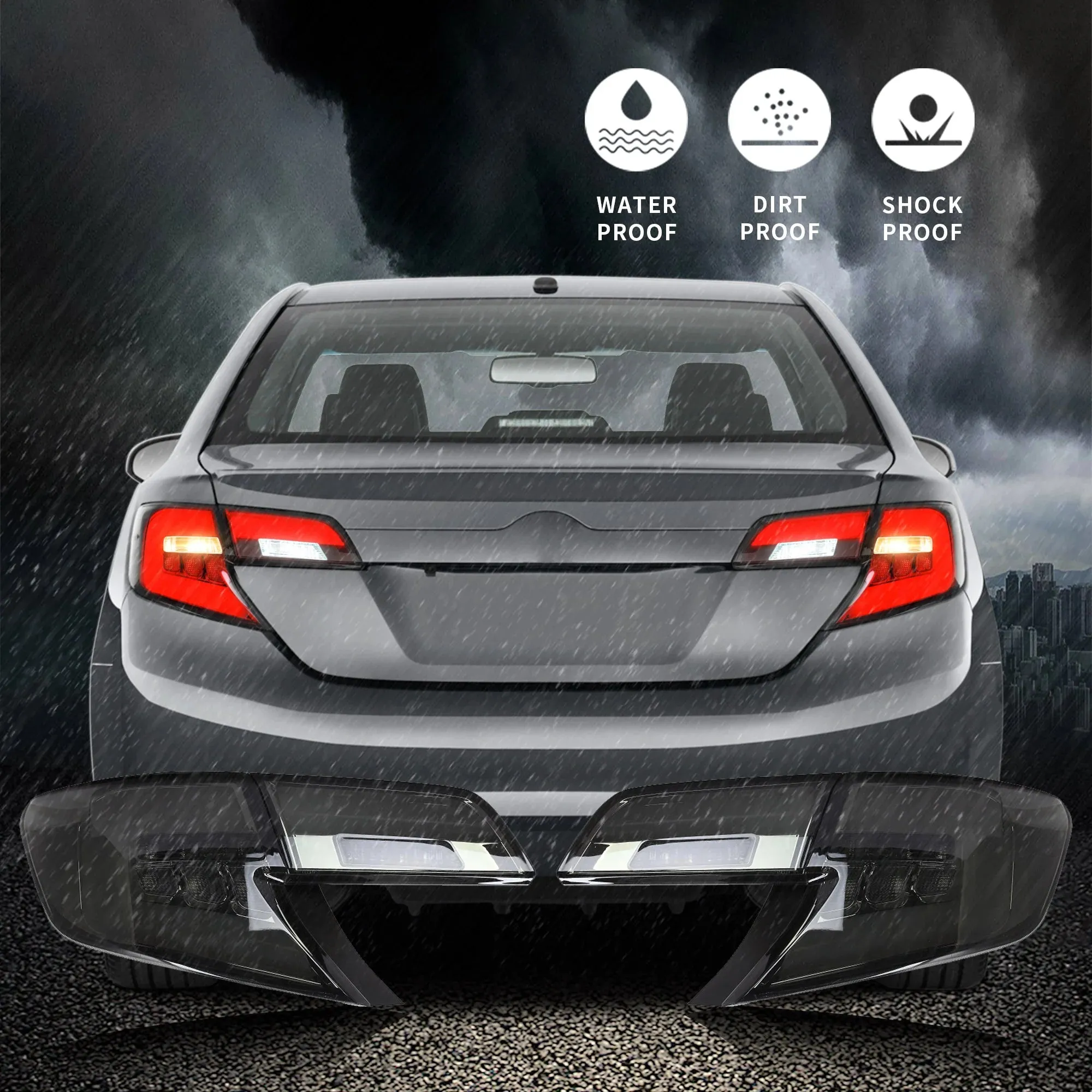 VLAND LED Tail Lights For Toyota Camry 2012-2014 XV50 7th Gen