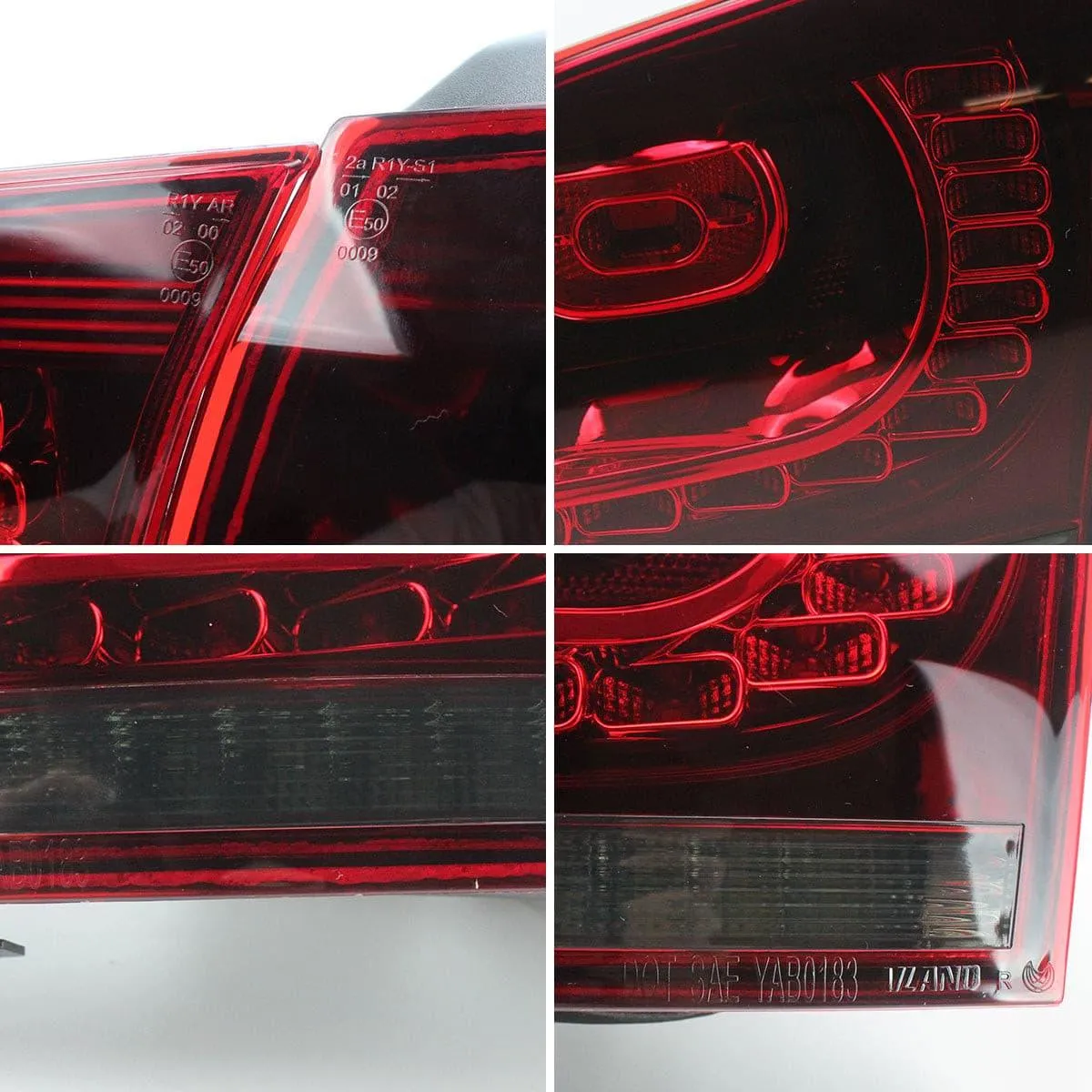 VLAND LED Tail lights For Volkswagen (VW) Golf 6 MK6 (TSI GTI R TDI GTD LPG) 2008-2014 With Sequential indicators[E-MARK]