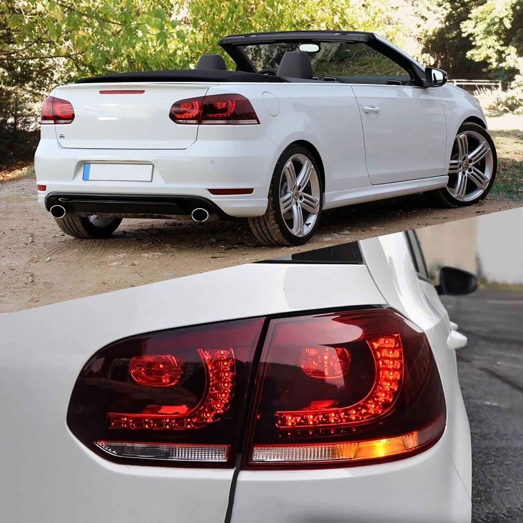VLAND LED Tail lights For Volkswagen (VW) Golf 6 MK6 (TSI GTI R TDI GTD LPG) 2008-2014 With Sequential indicators[E-MARK]