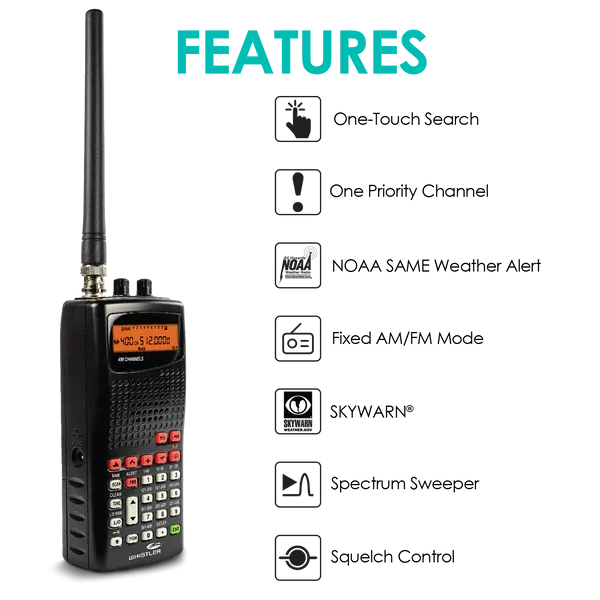 Whistler WS1010 Analog Handheld Scanner