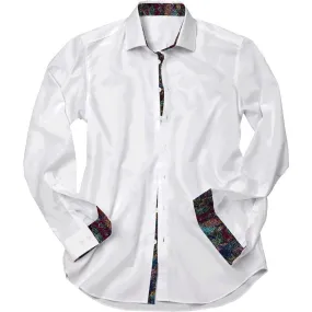 White With Snakeskin Accents Shirt