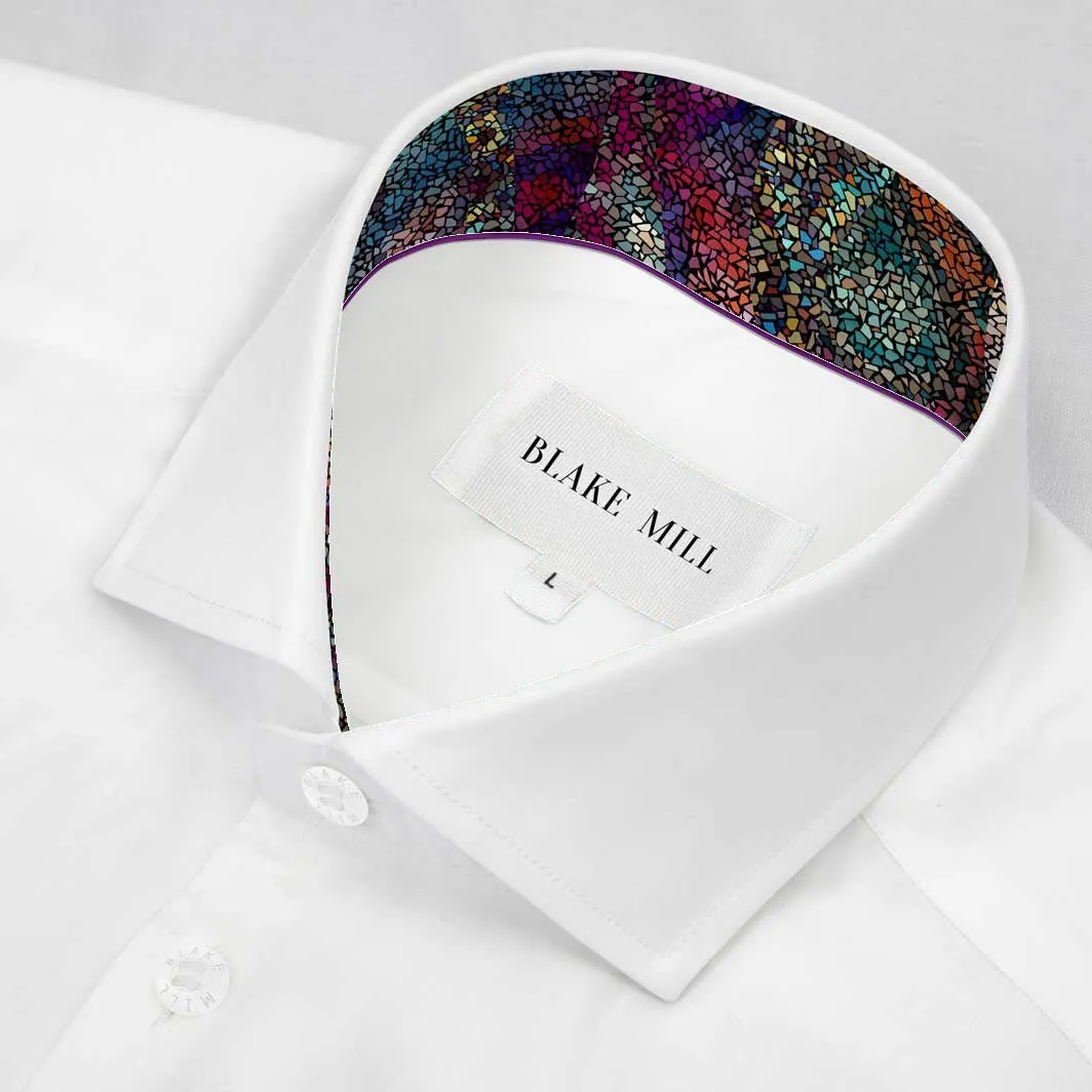 White With Snakeskin Accents Shirt