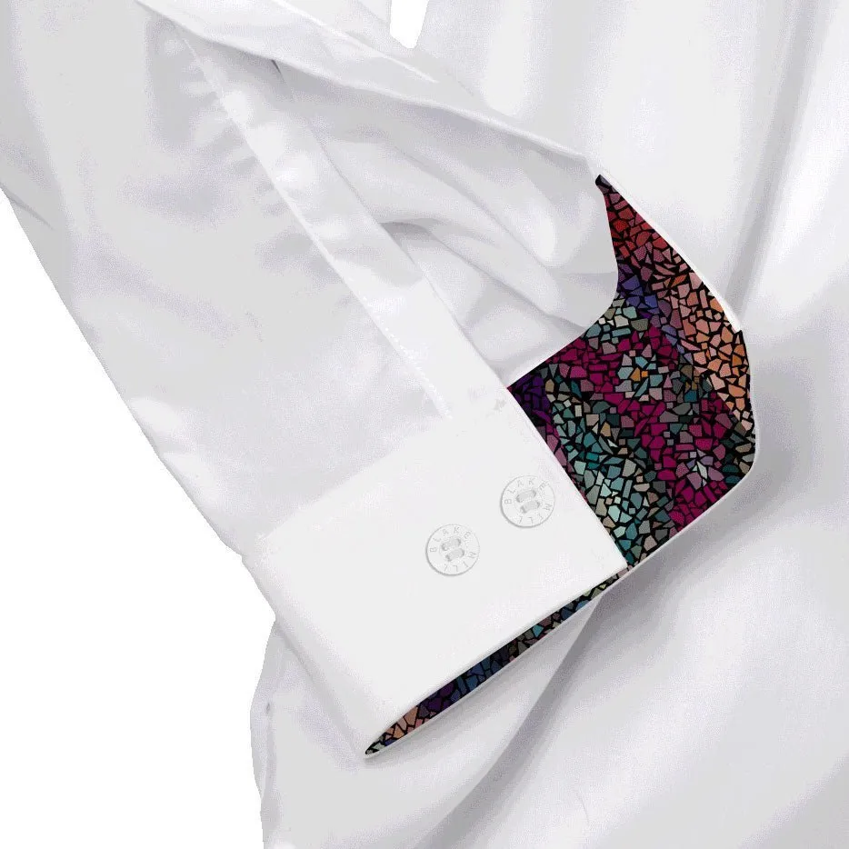 White With Snakeskin Accents Shirt