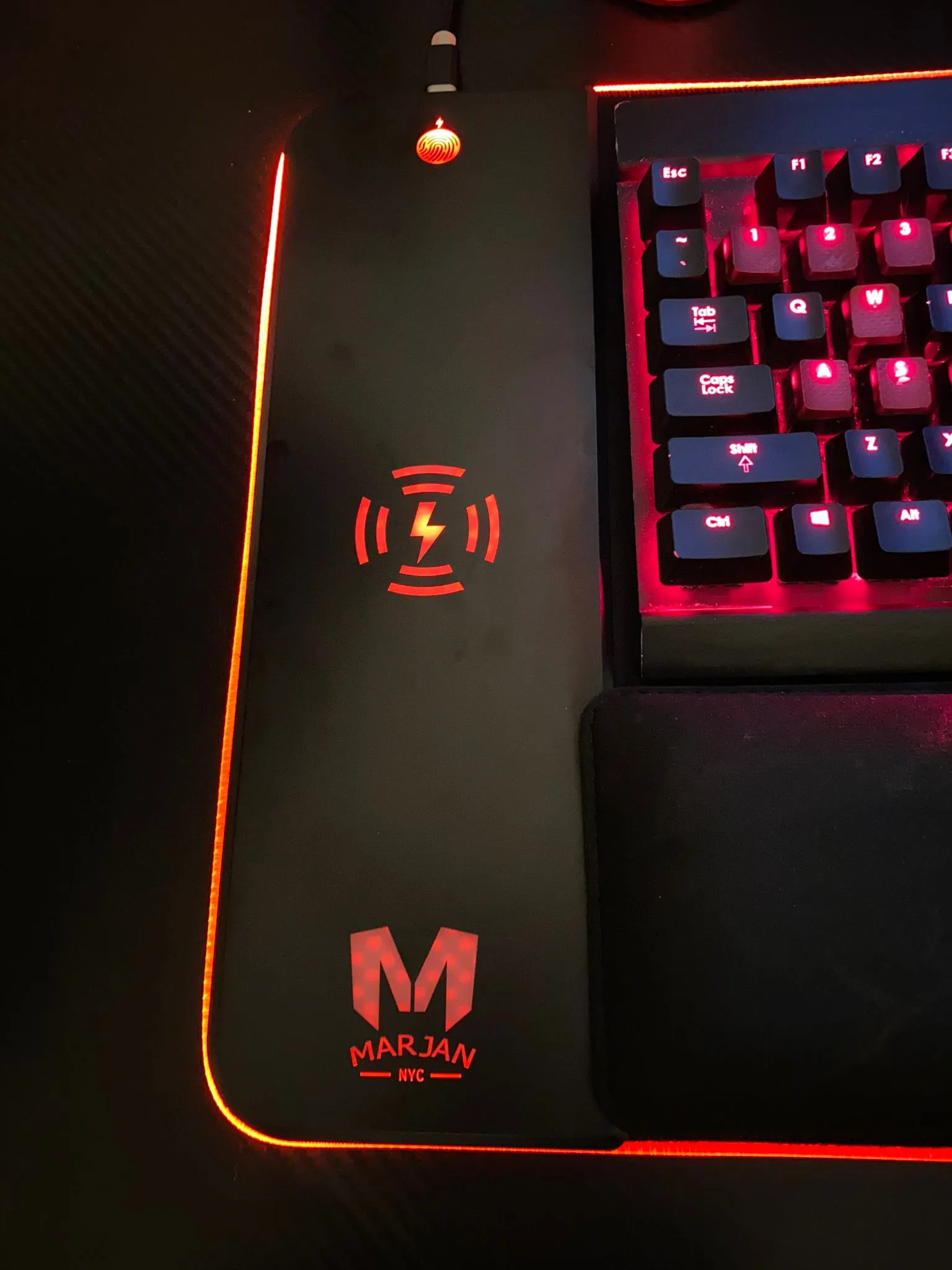 Wireless Charging RGB LED Gaming Mouse Pad