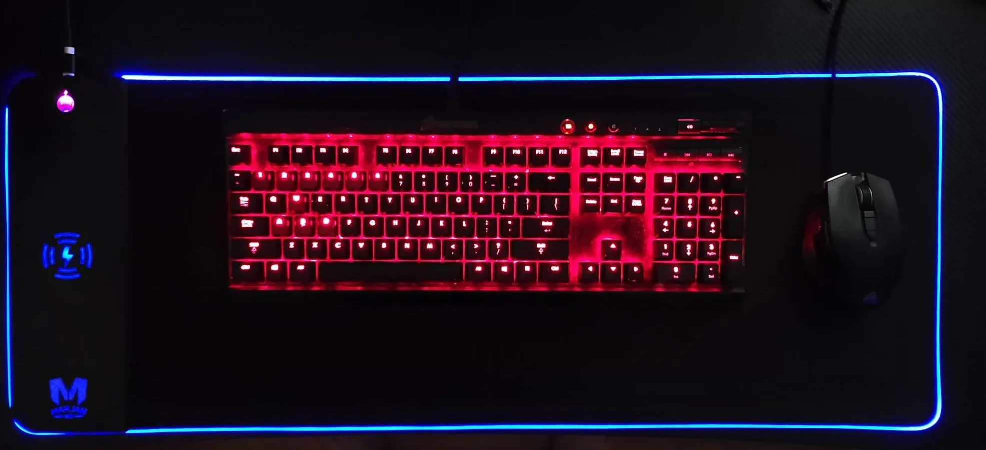 Wireless Charging RGB LED Gaming Mouse Pad