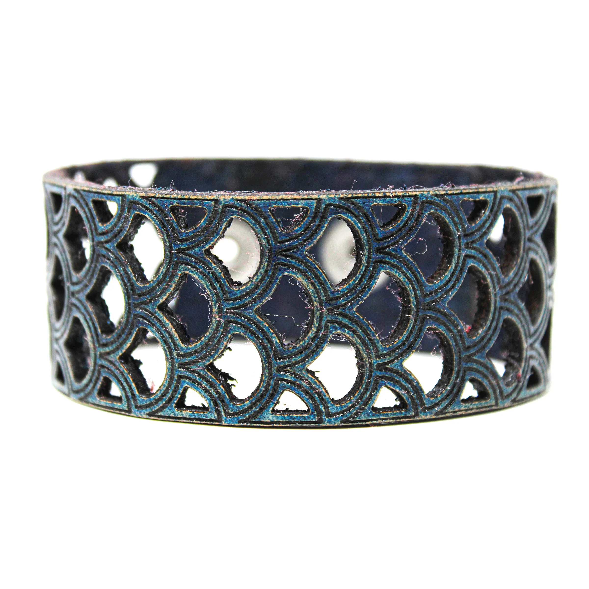 Women's Leather Bracelet - Mermaid Scales Cut